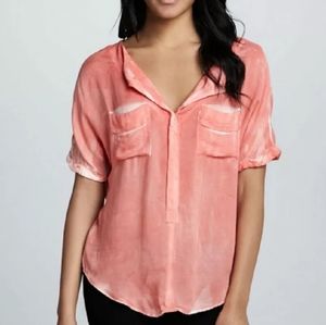 Free People Light Pink T-Shirt Size Medium